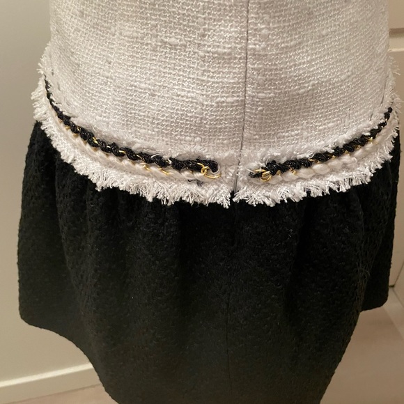 Beautiful drop waist sleeveless tweed mini dress - Picture 9 of 11